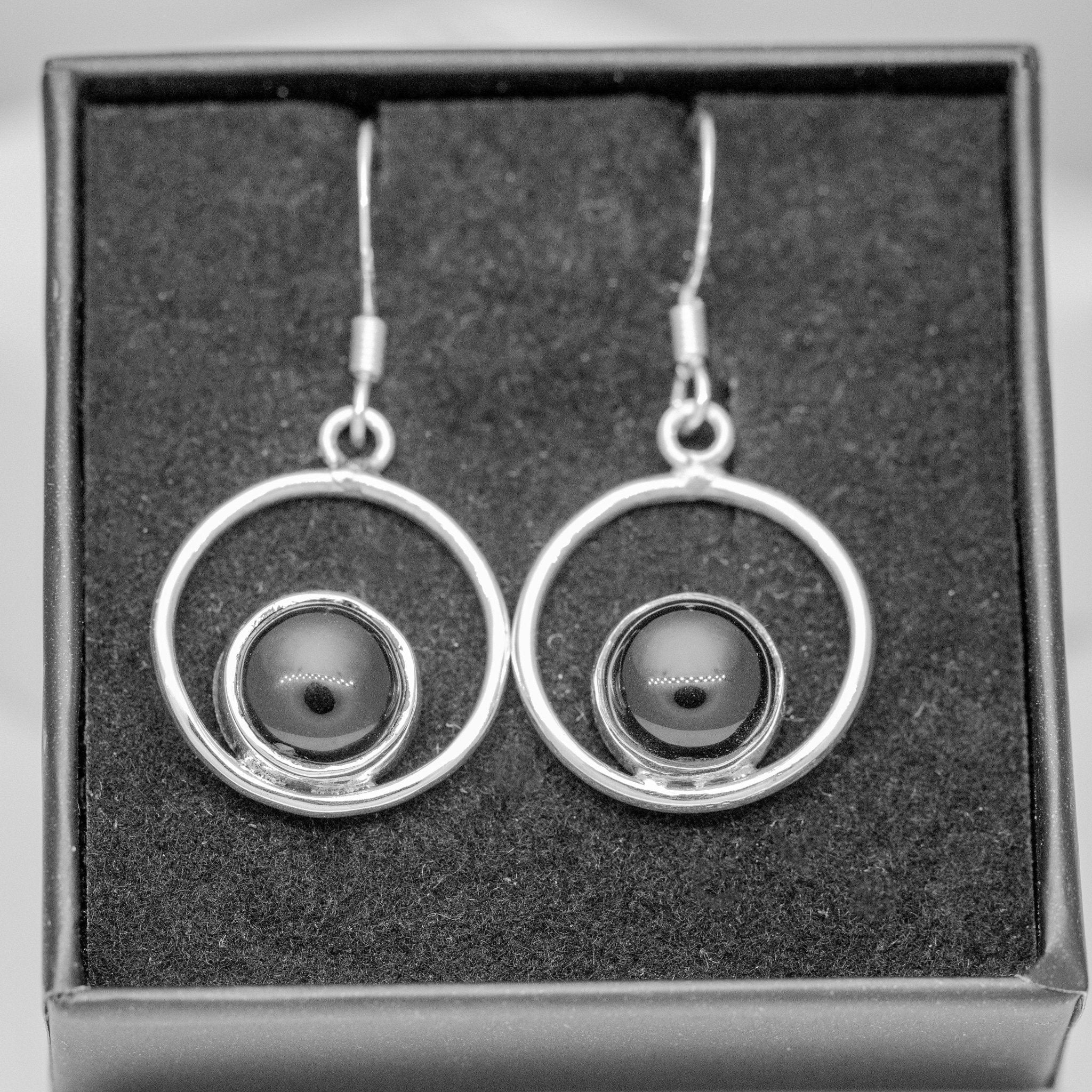 925 Sterling Silver Red Ruby Round Hoop Drop Dangle Earrings Gemstone Jewellery Gift