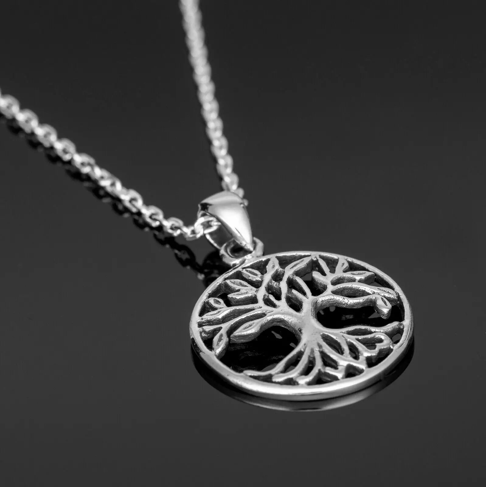 Sterling Silver 925 Tree Of Life Pendant Necklace Ladies Jewellery Gift Boxed