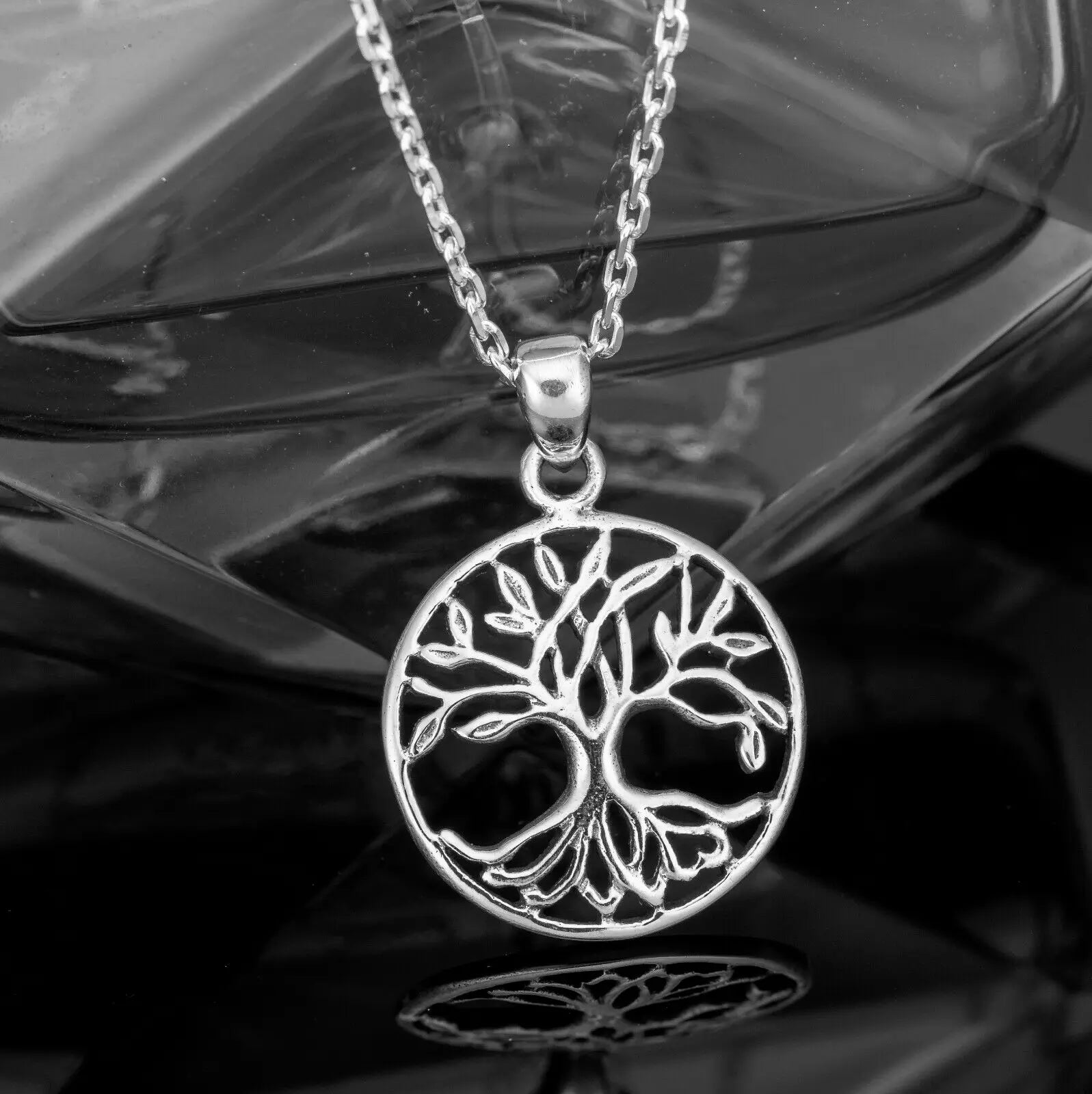 Sterling Silver 925 Tree Of Life Pendant Necklace Ladies Jewellery Gift Boxed