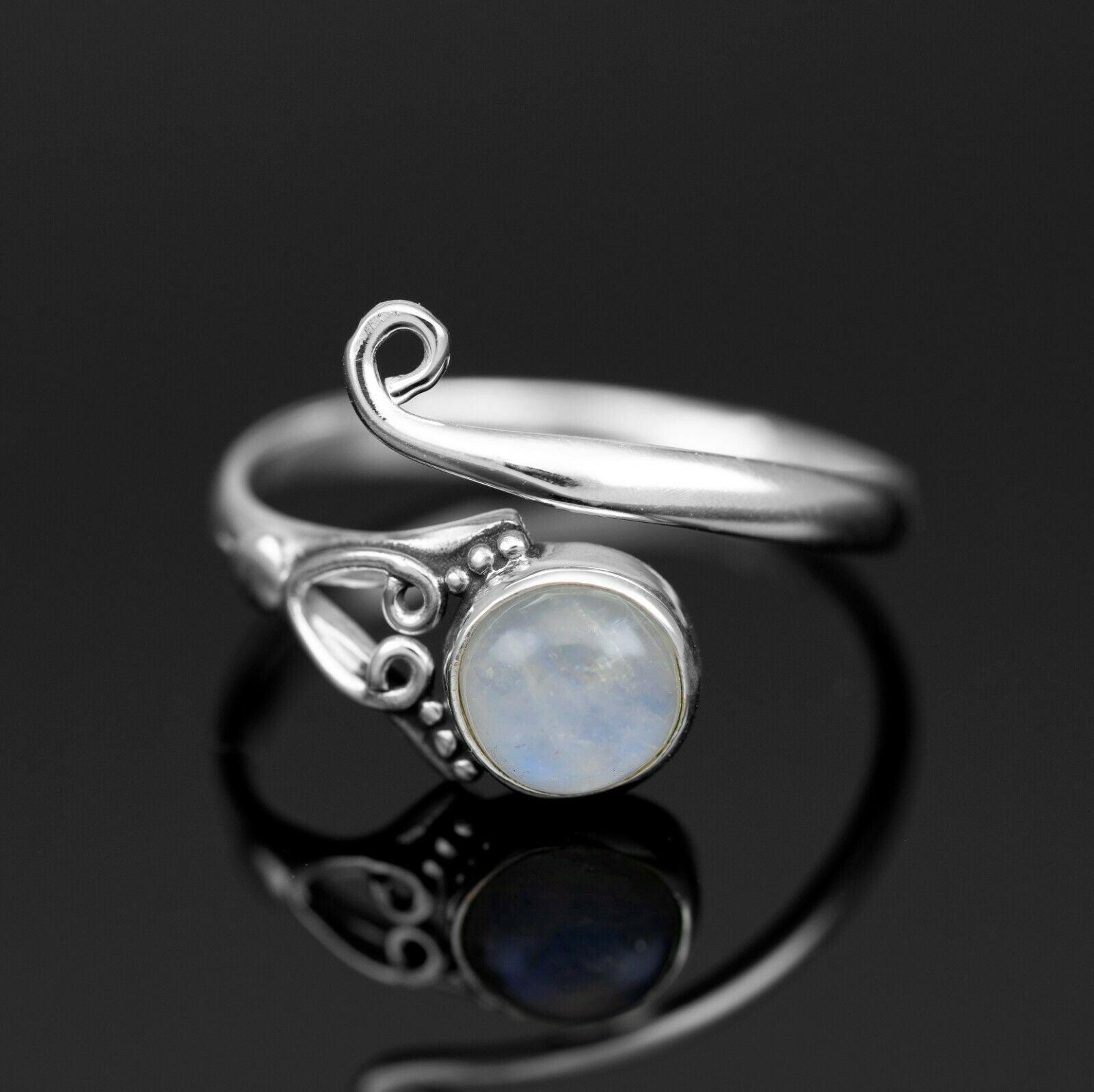 Adjustable Sterling Silver Ladies Turquoise Moonstone Amethyst Labradorite Ring Boxed Gift Jewellery