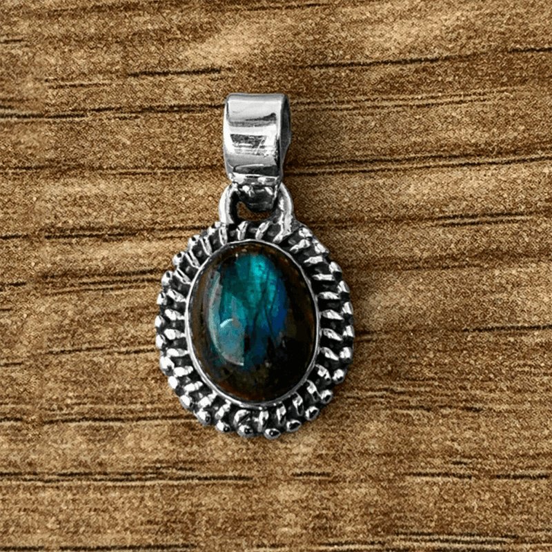 Labradorite Sterling Silver 925 Gemstone Designer Pendant Necklace Jewellery