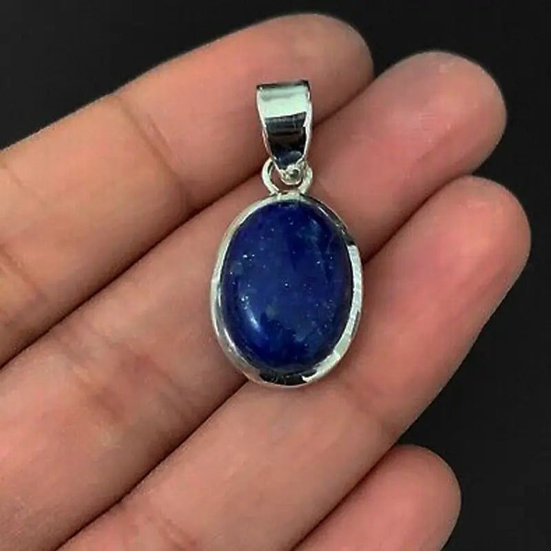 Lapis Lazuli 925 Sterling Silver Gemstone Pendant Necklace Jewellery Gift Box