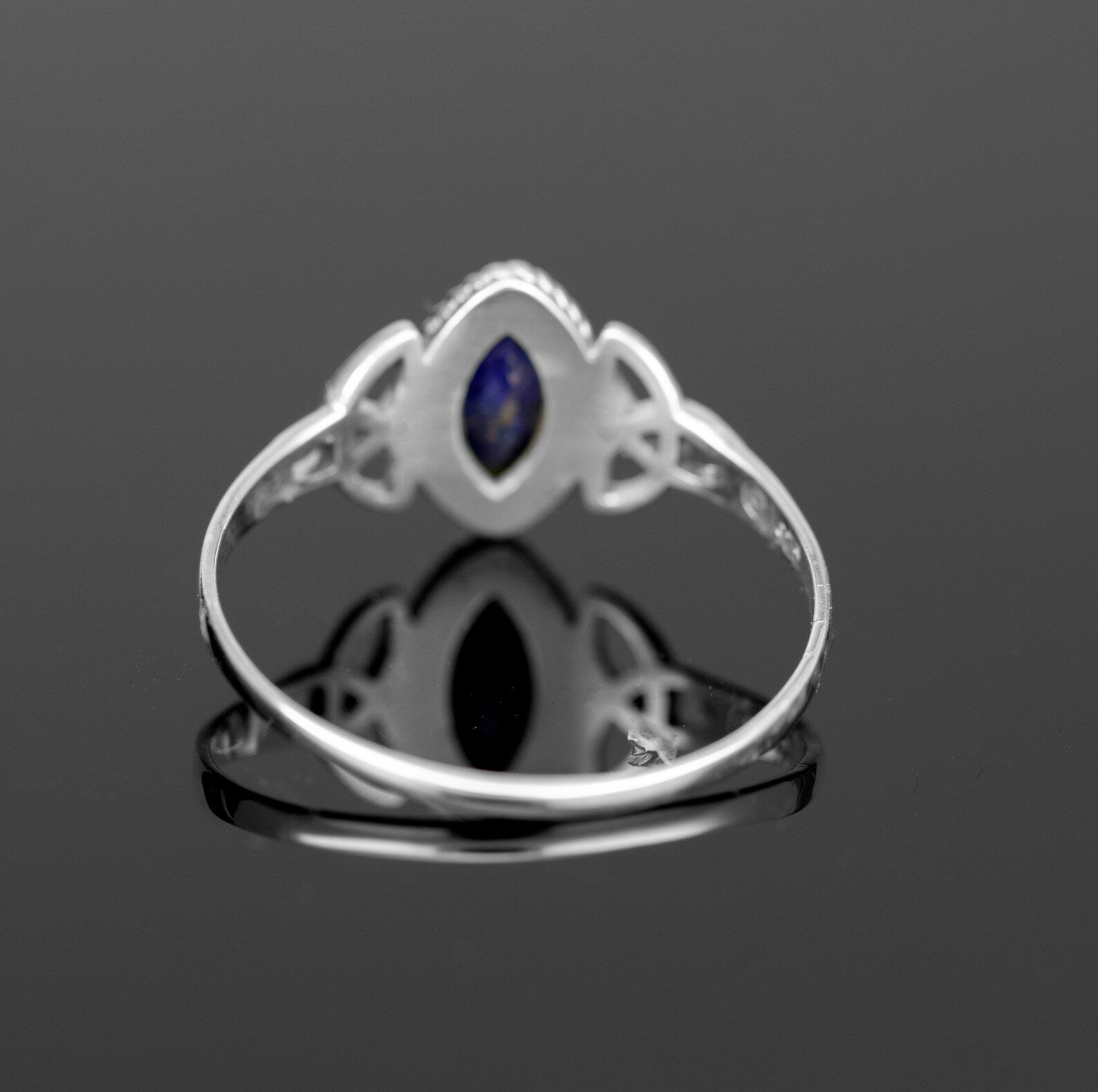 Marquise Blue Sapphire 925 Sterling Silver Gemstone Ladies Ring Jewellery Gift Boxed Jewelery